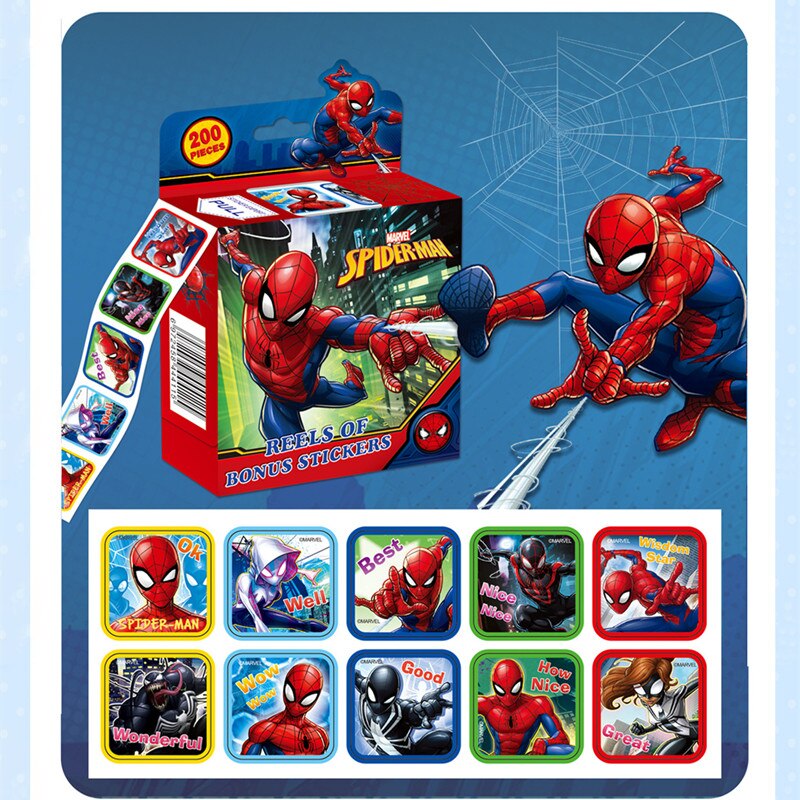 Spiderman Kids Stickers - 200 count