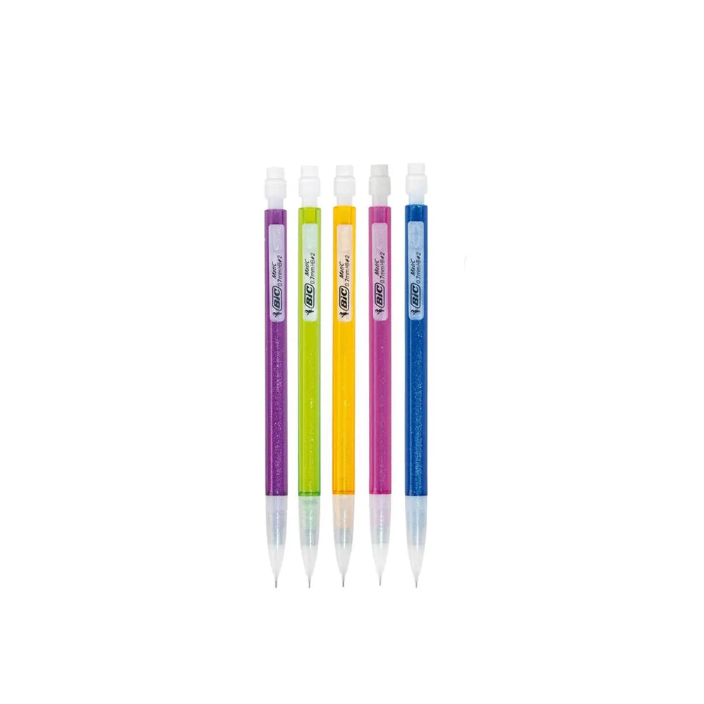 Glittery Delight: BIC Glitter Xtra-Smooth Mechanical Pencils with Erasers