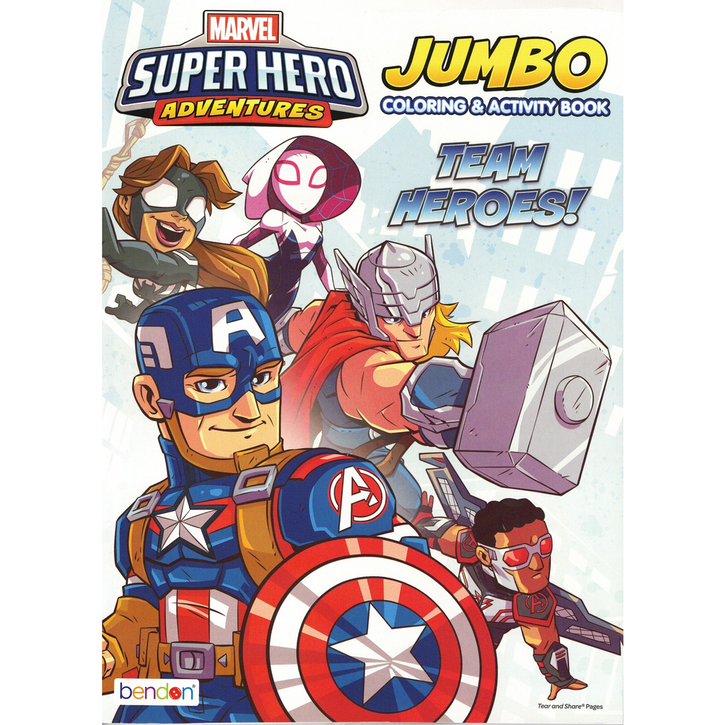 Marvel Super Hero Adventures - Jumbo Coloring &amp; Activity Book Team Heroes: Join the Ultimate Superhero Team-Up for Creative Fun!