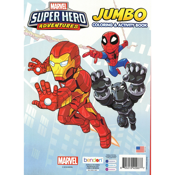 Marvel Super Hero Adventures - Jumbo Coloring & Activity Book Team Heroes: Join the Ultimate Superhero Team-Up for Creative Fun!