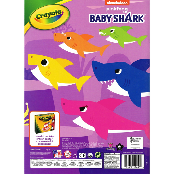 Crayola Nickelodeon Pinkfong Baby Shark Coloring Book: Dive into a Sea of Color with 48 Pages of Fun!