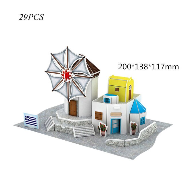 Greek Windmill  3D Puzzle