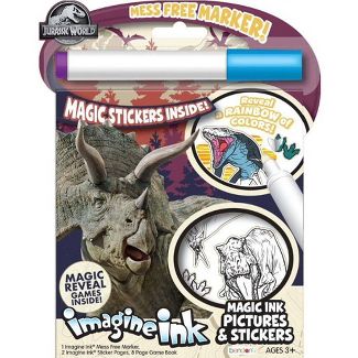 Jurassic World Imagine Ink Sticker Book: Unleash Prehistoric Adventures - 10 Pages of Dinosaur Fun with Stickers