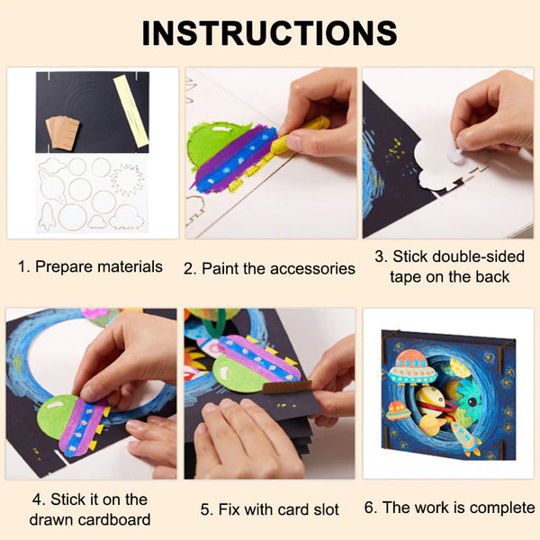 Dinosaurs Three-dimensional art painting children's DIY Arts & Crafts Project