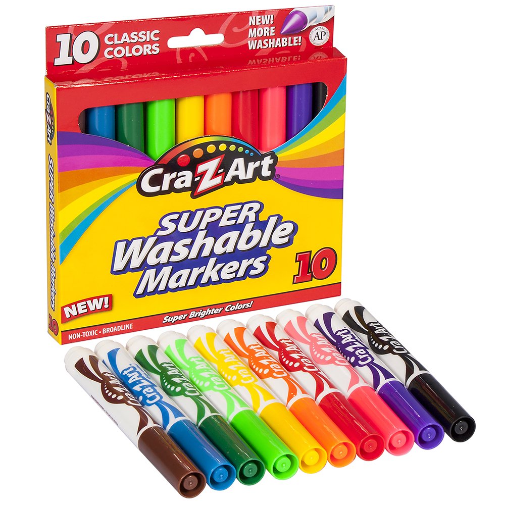 Faber-Castell Washable Broadline Jumbo Markers - 12 count